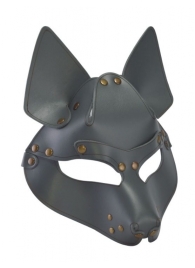 Серая маска Wolf с клепками - Sitabella - купить с доставкой в Южно-Сахалинске