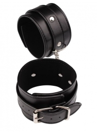 Черные оковы Classic Ankle Cuffs - Chisa - купить с доставкой в Южно-Сахалинске