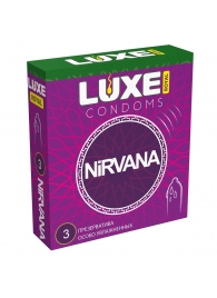 Презервативы с увеличенным количеством смазки LUXE Royal Nirvana - 3 шт. - Luxe - купить с доставкой в Южно-Сахалинске