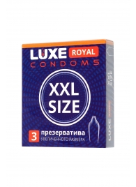 Презервативы увеличенного размера LUXE Royal XXL Size - 3 шт. - Luxe - купить с доставкой в Южно-Сахалинске