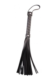 Черная многохвостая плеть Pleasure Whip - 46 см. - Chisa - купить с доставкой в Южно-Сахалинске
