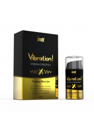 Жидкий интимный гель с эффектом вибрации Vibration! Vodka Energy - 15 мл. - INTT - купить с доставкой в Южно-Сахалинске