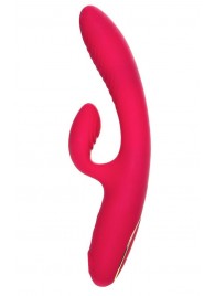 Ярко-розовый вибратор-кролик с вакуум-волновой стимуляцией Enila - 23 см. - JOS