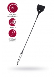 Черный гладкий стек с тонкой ручкой - 48 см. - ToyFa - купить с доставкой в Южно-Сахалинске