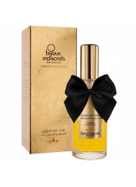 Массажное масло Light My Fire с ароматом карамели - 100 мл. - Bijoux Indiscrets - купить с доставкой в Южно-Сахалинске
