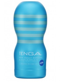 Мастурбатор с охлаждающей смазкой TENGA Original Vacuum Cup Cool - Tenga - в Южно-Сахалинске купить с доставкой