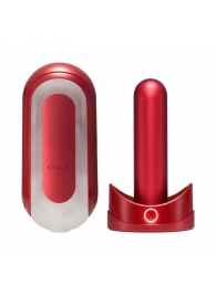 Красный мастурбатор Flip Zero Red   Warmer с подогревом - Tenga - в Южно-Сахалинске купить с доставкой