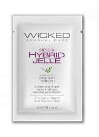 Гель-лубрикант на водно-силиконовой основе Simply Hybrid Jelle - 3 мл. - Wicked - купить с доставкой в Южно-Сахалинске