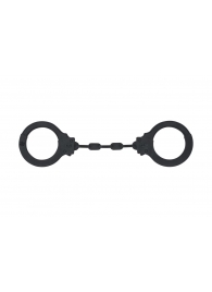 Черные силиконовые наручники Suppression - Lola Games - купить с доставкой в Южно-Сахалинске