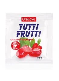 Гель-смазка Tutti-frutti со вкусом барбариса - 4 гр. - Биоритм - купить с доставкой в Южно-Сахалинске