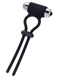 Черное эрекционное лассо на пенис Jat - A-toys - в Южно-Сахалинске купить с доставкой