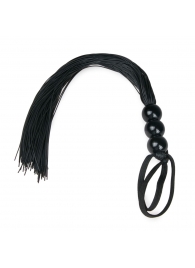 Черная силиконовая плеть Silicone Whip - 32 см. - Easy toys - купить с доставкой в Южно-Сахалинске