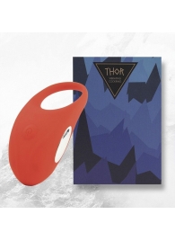 Красное кольцо с вибрацией Thor Cockring - FeelzToys - в Южно-Сахалинске купить с доставкой