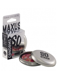 Экстремально тонкие презервативы в железном кейсе MAXUS Extreme Thin - 3 шт. - Maxus - купить с доставкой в Южно-Сахалинске