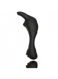 Черное эрекционное кольцо с двумя моторами Zeus Dual Vibe Cock Ring - FeelzToys - в Южно-Сахалинске купить с доставкой