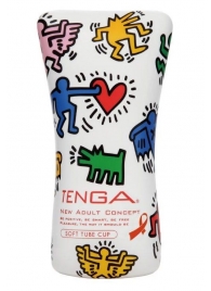 Мастурбатор-туба Keith Haring Soft Tube CUP - Tenga - в Южно-Сахалинске купить с доставкой