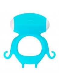 Голубое виброкольцо на пенис Sair - A-toys - в Южно-Сахалинске купить с доставкой