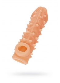 Телесная закрытая насадка с пупырышками Cock Sleeve Size S - 13,8 см. - KOKOS - в Южно-Сахалинске купить с доставкой