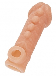 Телесная закрытая насадка с шишечками Cock Sleeve Size S - 13,8 см. - KOKOS - в Южно-Сахалинске купить с доставкой