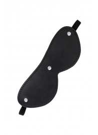 Черная кожаная маска Anonymo с мягким подкладом - ToyFa - купить с доставкой в Южно-Сахалинске