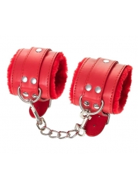 Красные наручники Anonymo из искусственной кожи - ToyFa - купить с доставкой в Южно-Сахалинске