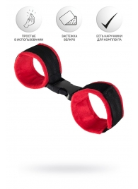 Красно-черные велюровые оковы Anonymo - ToyFa - купить с доставкой в Южно-Сахалинске