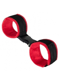 Красно-черные велюровые оковы Anonymo - ToyFa - купить с доставкой в Южно-Сахалинске