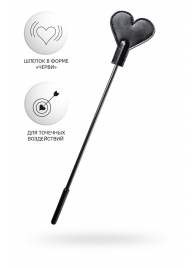 Черный стек со шлепком в форме сердца Anonymo - 35 см. - ToyFa - купить с доставкой в Южно-Сахалинске