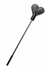 Черный стек со шлепком в форме сердца Anonymo - 35 см. - ToyFa - купить с доставкой в Южно-Сахалинске