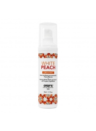 Разогревающее массажное масло Gourmet White Peach Organic с органическими ингредиентами - 50 мл. - Exsens - купить с доставкой в Южно-Сахалинске