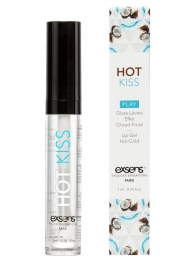 Блеск для губ Hot Kiss Coconut с ароматом кокоса - 7 мл. - Exsens - купить с доставкой в Южно-Сахалинске
