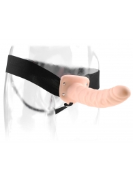 Полый страпон 8  Hollow Strap-On телесного цвета - 19 см. - Pipedream - купить с доставкой в Южно-Сахалинске