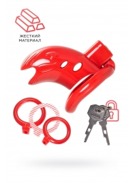Красный мужской пояс верности из пластика - ToyFa - купить с доставкой в Южно-Сахалинске