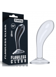 Прозрачный стимулятор простаты Flawless Clear Prostate Plug - 15 см. - Lovetoy - в Южно-Сахалинске купить с доставкой