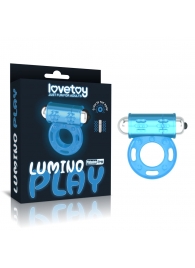 Голубое, светящееся в темноте эрекционное виброкольцо Lumino Play Vibrating Penis Ring - Lovetoy - в Южно-Сахалинске купить с доставкой