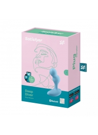 Голубой анальный вибростимулятор Deep Driver - 11,2 см. - Satisfyer - в Южно-Сахалинске купить с доставкой