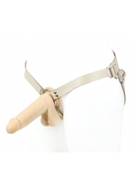 Поясной фаллоимитатор с мошонкой телесного цвета - 18 см. - LOVETOY (А-Полимер) - купить с доставкой в Южно-Сахалинске