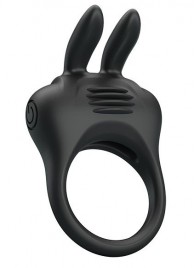 Черное эрекционное кольцо с вибрацией Davion - Baile - в Южно-Сахалинске купить с доставкой