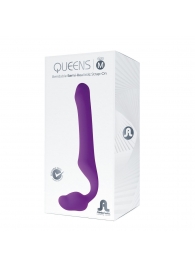 Лиловый безремневой страпон Queens M - Adrien Lastic - купить с доставкой в Южно-Сахалинске