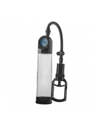Прозрачная вакуумная помпа с манометром Deluxe Penis Pump - Dream Toys - в Южно-Сахалинске купить с доставкой