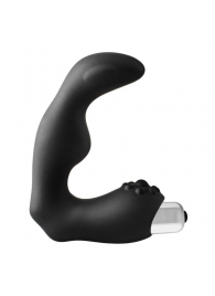Черный вибромассажер простаты FantASStic Vibrating Prostate Massager - 11,3 см. - Dream Toys - в Южно-Сахалинске купить с доставкой