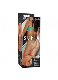 Мастурбатор-вагина цвета карамели Sofia с вибрацией - Blush Novelties - в Южно-Сахалинске купить с доставкой