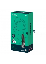 Черный анальный вибратор Hot Passion с функцией нагрева - Satisfyer - в Южно-Сахалинске купить с доставкой