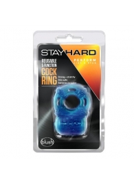 Голубое эрекционное виброкольцо Reusable 5 Function Cock Ring - Blush Novelties - в Южно-Сахалинске купить с доставкой