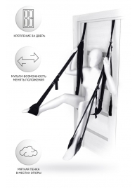 Черные секс-качели на дверь Anonymo №0505 - ToyFa - купить с доставкой в Южно-Сахалинске