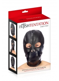 Маска-шлем с прорезями для глаз и регулируемым кляпом - Fetish Tentation - купить с доставкой в Южно-Сахалинске