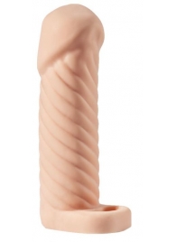 Телесная насадка-удлинитель KLEON с кольцом - 15 см. - Sitabella - в Южно-Сахалинске купить с доставкой