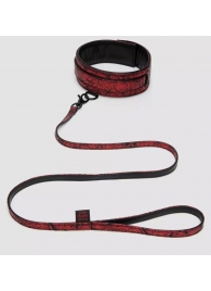 Стильный ошейник с поводком Reversible Faux Leather Collar and Lead - Fifty Shades of Grey - купить с доставкой в Южно-Сахалинске