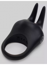 Черное эрекционное виброкольцо Sensation Rechargeable Vibrating Rabbit Love Ring - Fifty Shades of Grey - в Южно-Сахалинске купить с доставкой