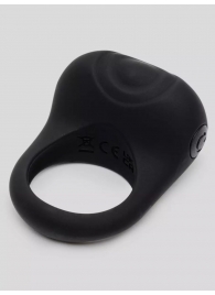 Черное эрекционное виброкольцо Sensation Rechargeable Vibrating Love Ring - Fifty Shades of Grey - в Южно-Сахалинске купить с доставкой